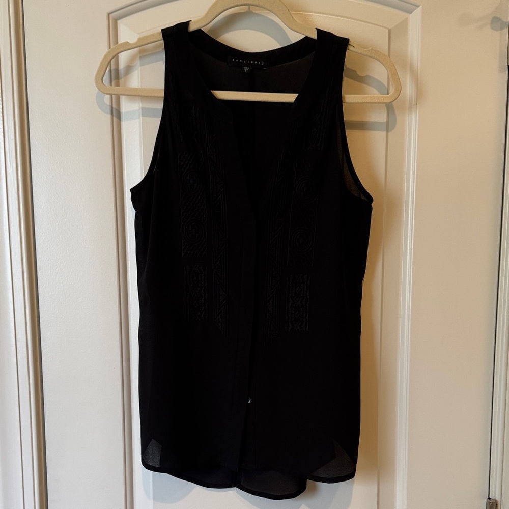 Sanctuary Black Sleeveless Tank Top